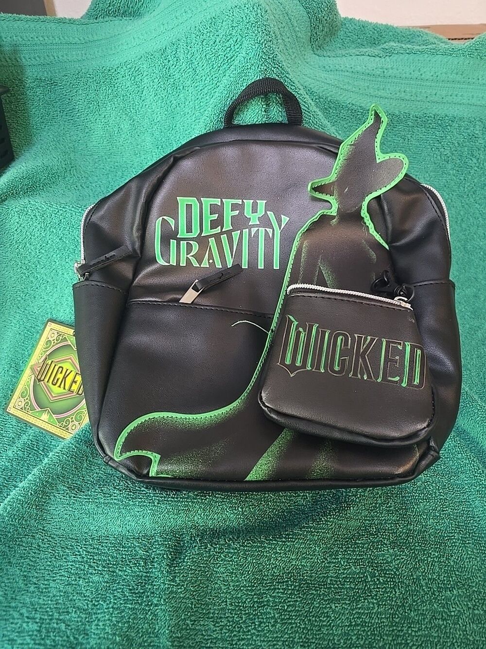 Defy Gravity Wicked The Movie 2024, Faux Leather  Mini Backpack NWT Elphaba